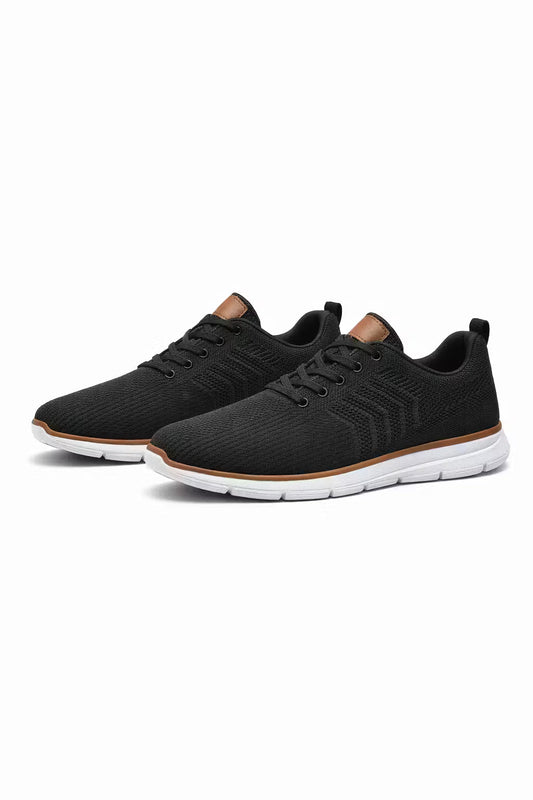 Barnaby Men's Ribbed Knit Sneakers - styled view
