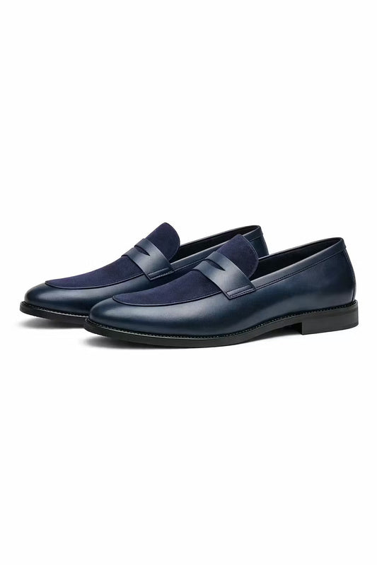 Hollis Men's Suede Loafers - styled view