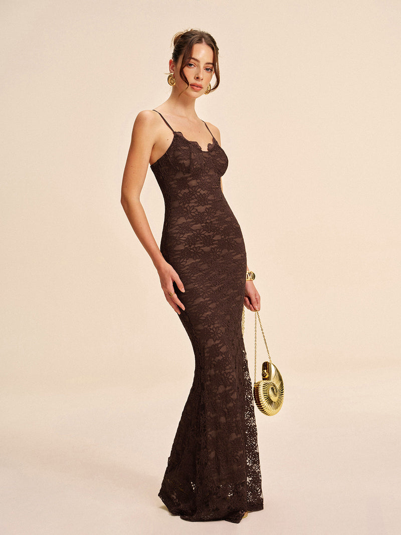 Kaia Women's Dress | Slim Fit, Lace, Sleeveless