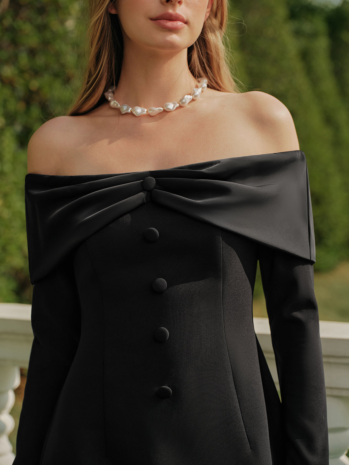 Rosa Women's Dress - fabric and finish detail