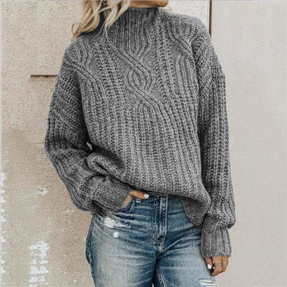 Camille Women's Cable Knit Sweater - front view