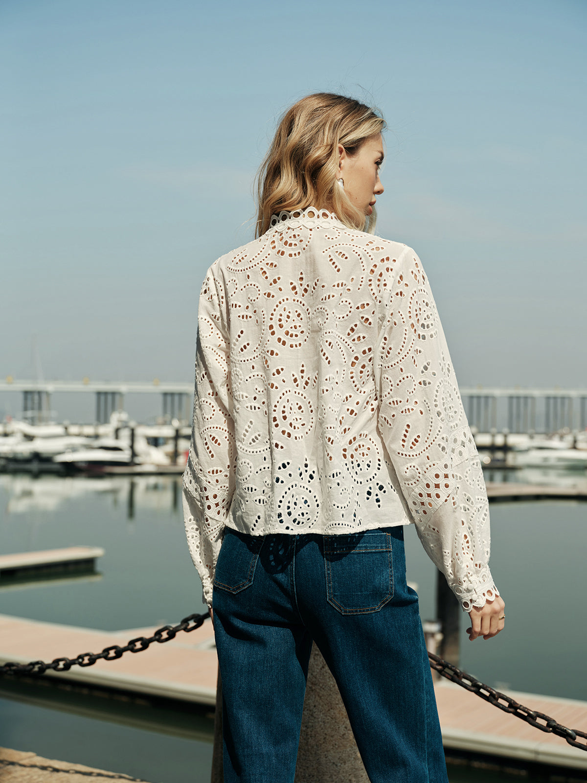 Lena Women's Top - fabric and finish detail