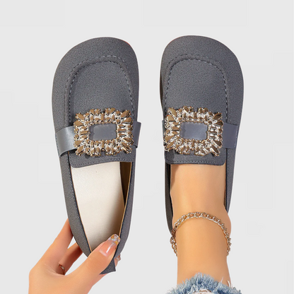 Juno Women's Loafers - fabric and finish detail
