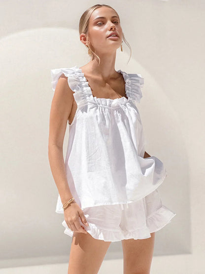 Esme Women's Ruffled Two-piece Set - styled view