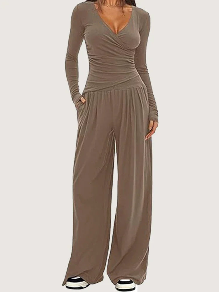 Cleo Women's Two-piece Set | Black, Grey