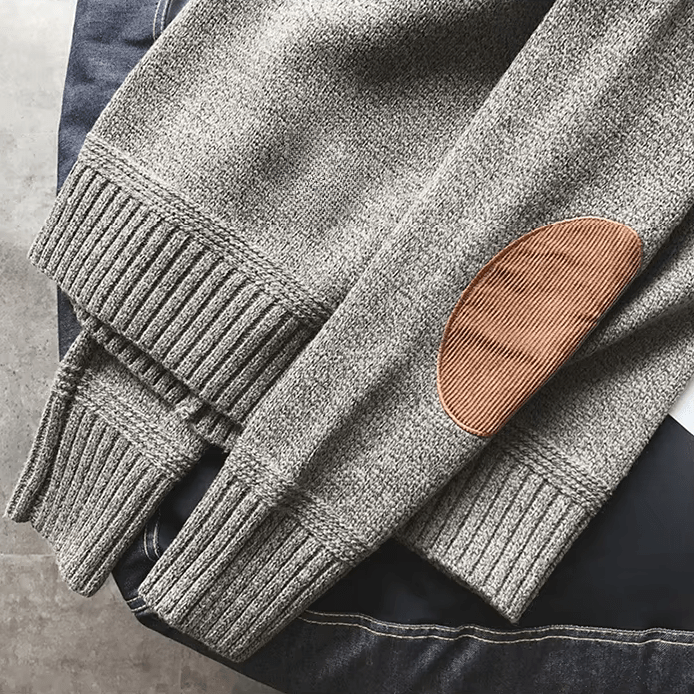 Kester Men's Sweater - fabric and finish detail