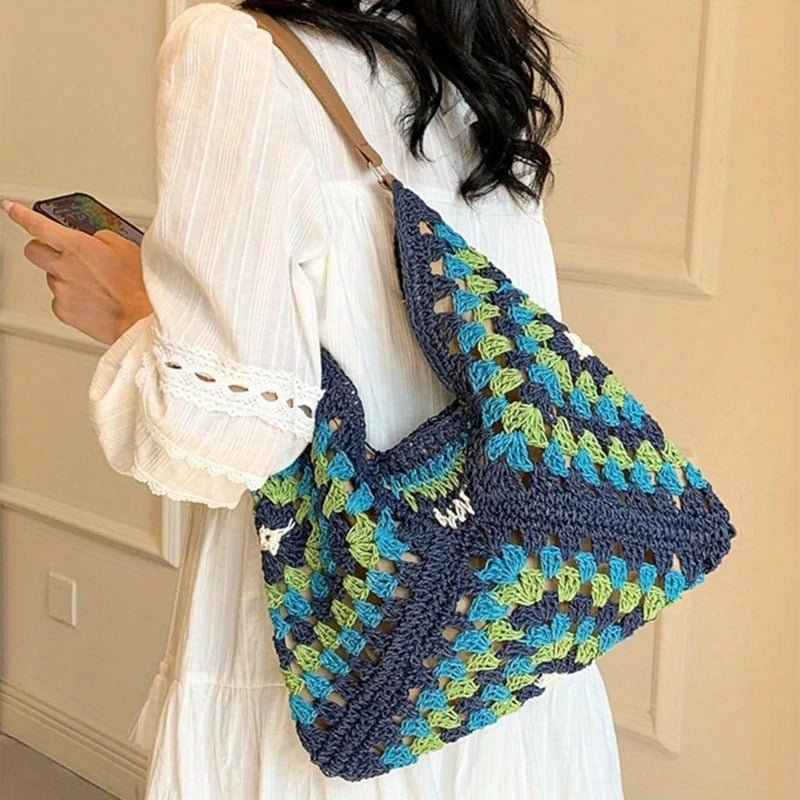 Elise Women's Crochet Tote Bag - front view