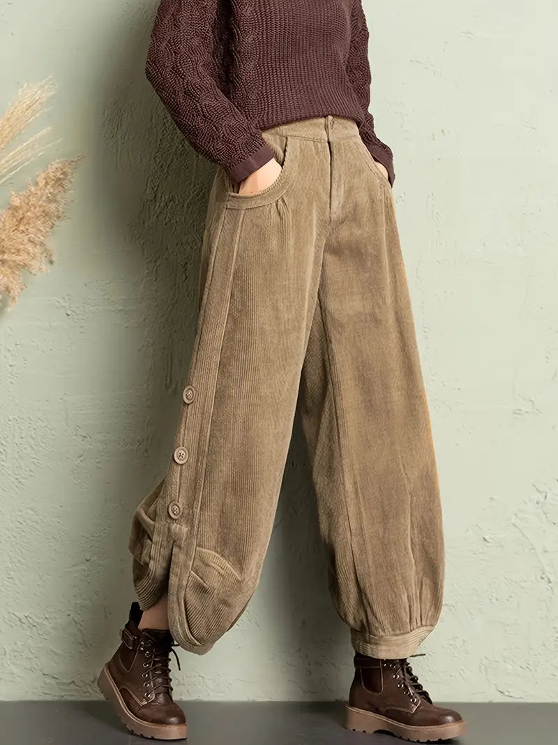 Noor Women's Corduroy Pant - front view