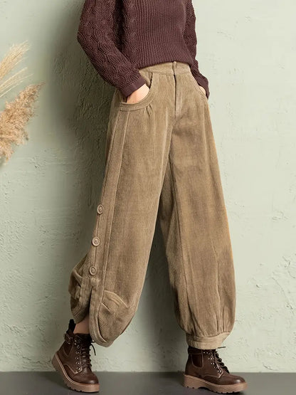 Noor Women's Corduroy Pant - front view