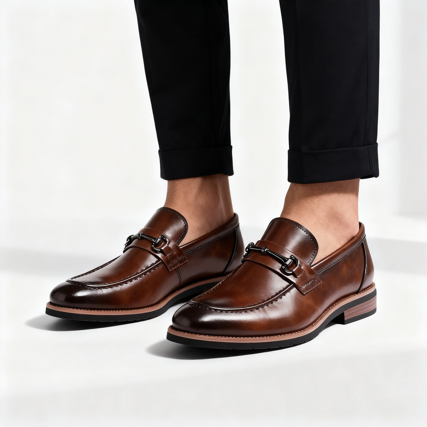 Hugo Men's Loafers - fabric and finish detail