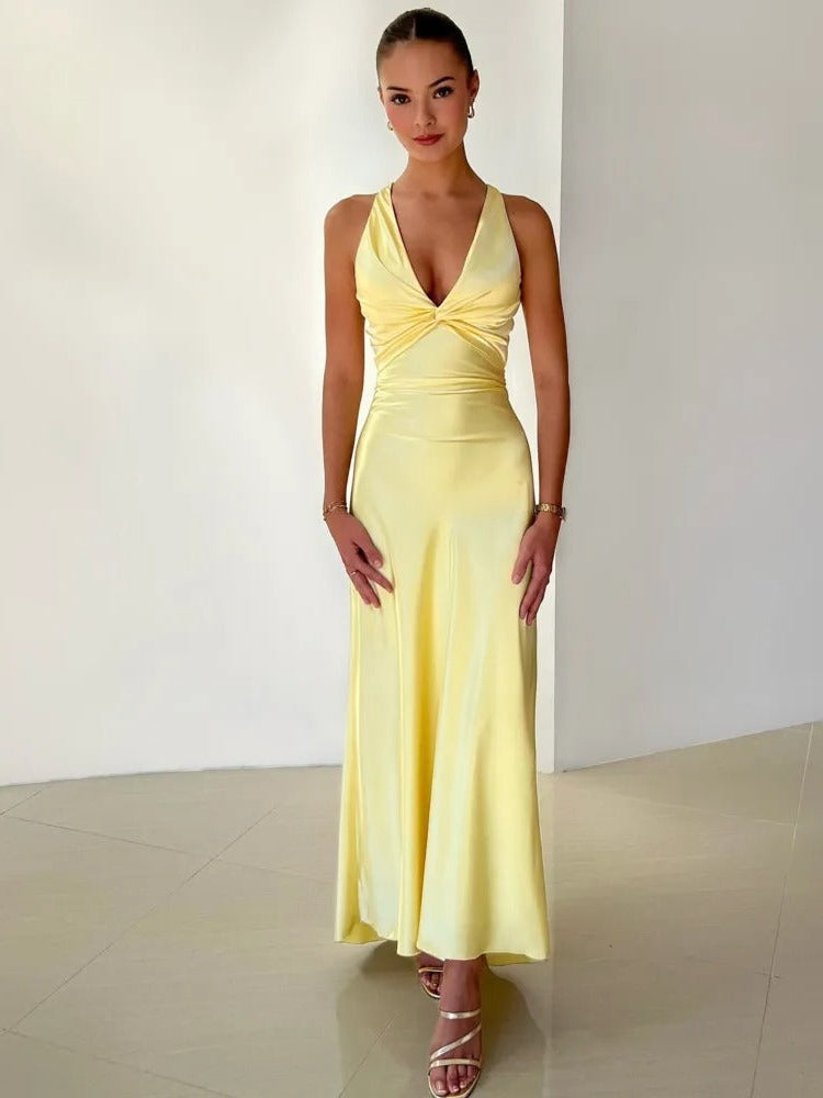 Astrid Women's Maxi Dress | A-line, V-neck, Sleeveless