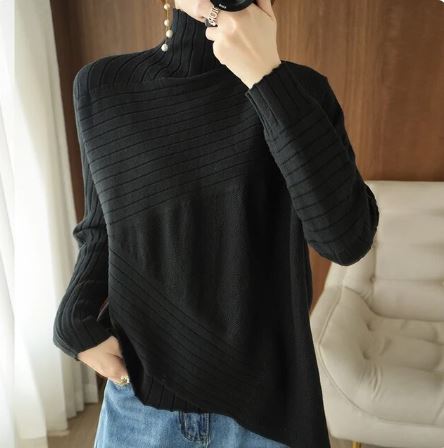 Edith Women's Asymmetric Sweater - styled view