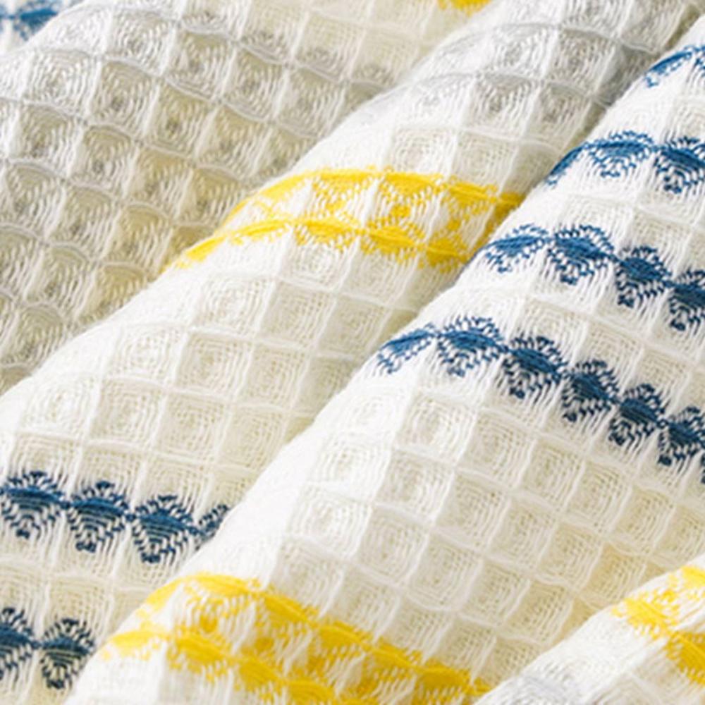 Cotton Bath Towel | Colorblock Stripe, Honeycomb Weave