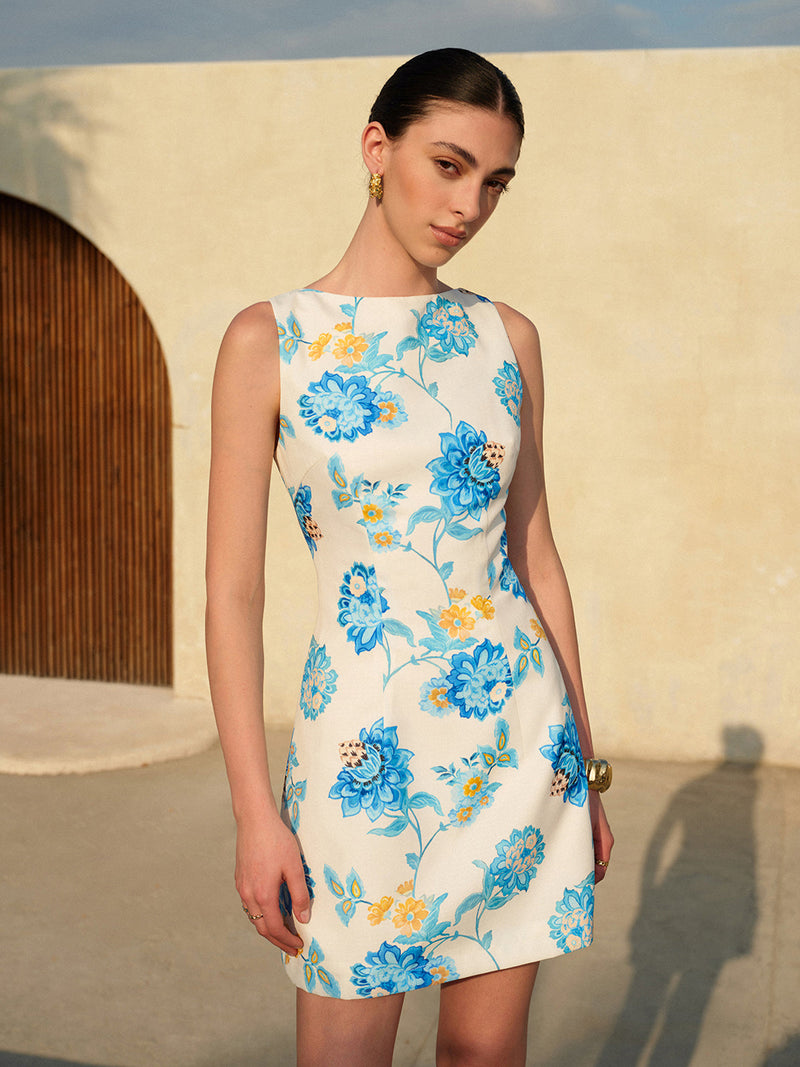 Darcy Women's Floral Dress - fabric and finish detail