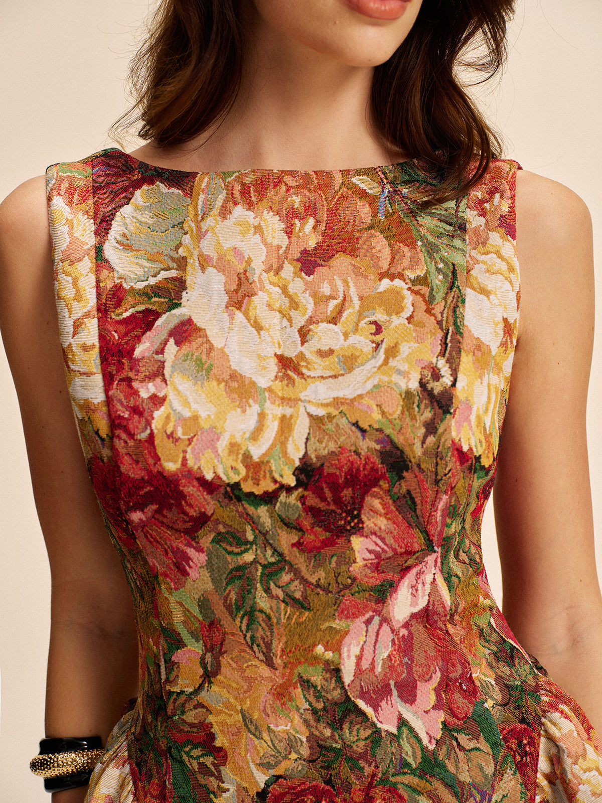 Violette Women's Floral Dress - full-length view