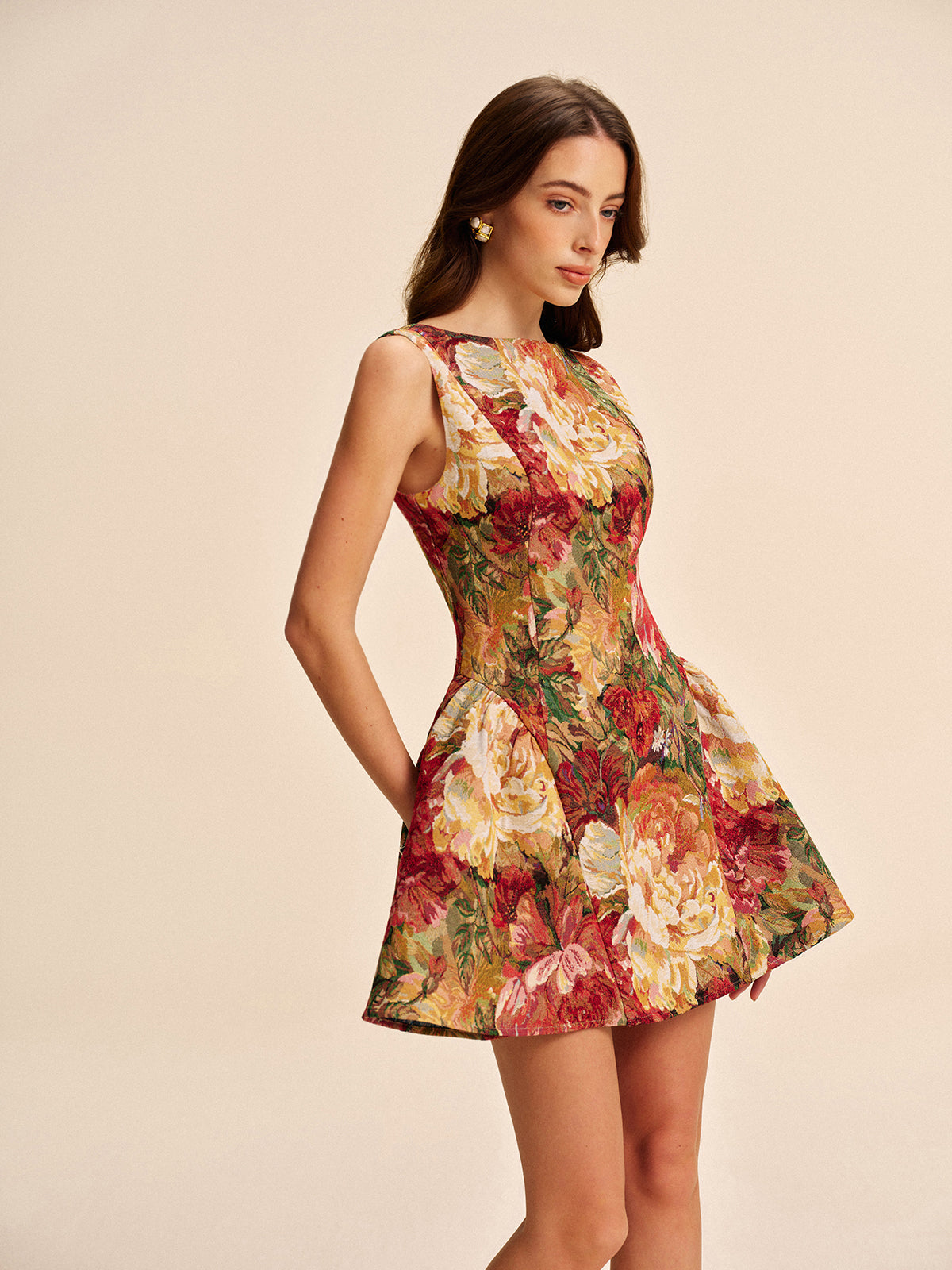 Violette Women's Floral Dress - flat lay