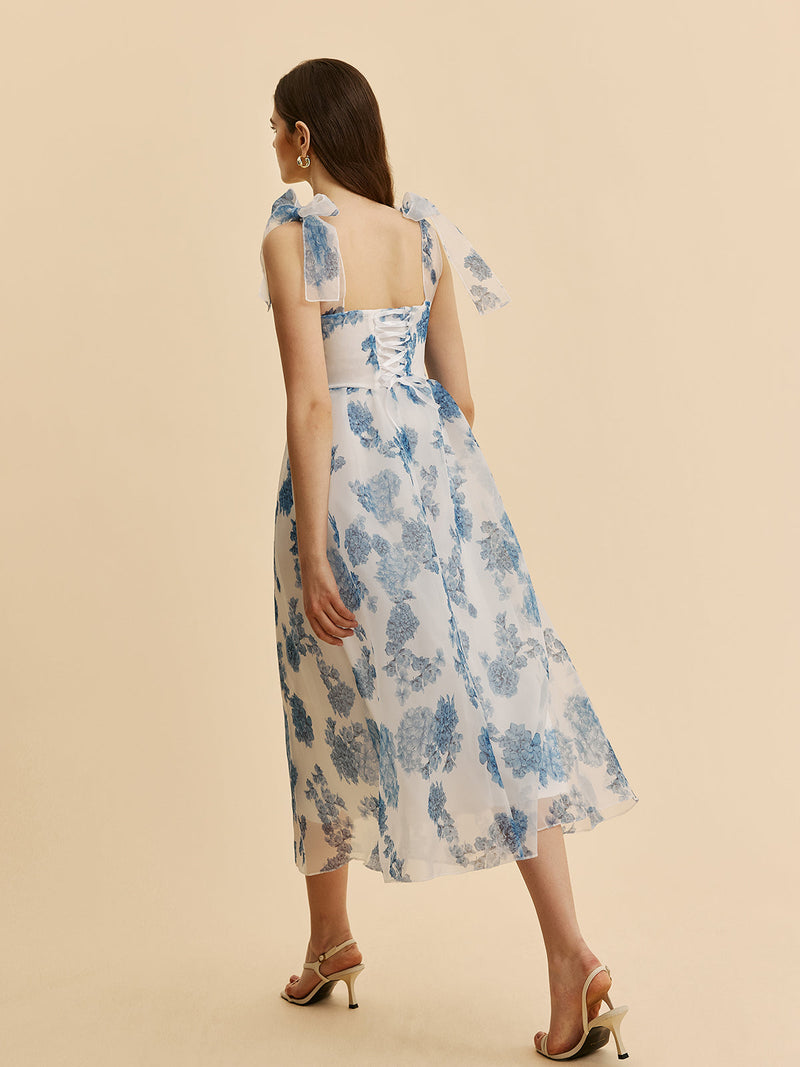 Margot Women's Floral Dress - fabric and finish detail