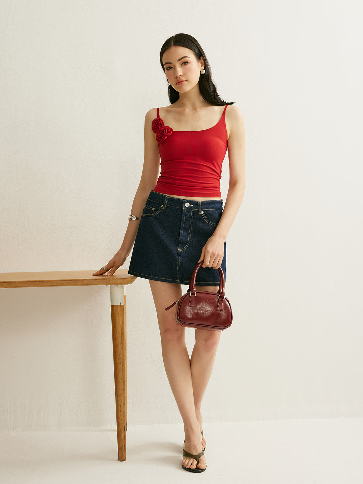 Juno Women's Floral Camisole - close-up detail
