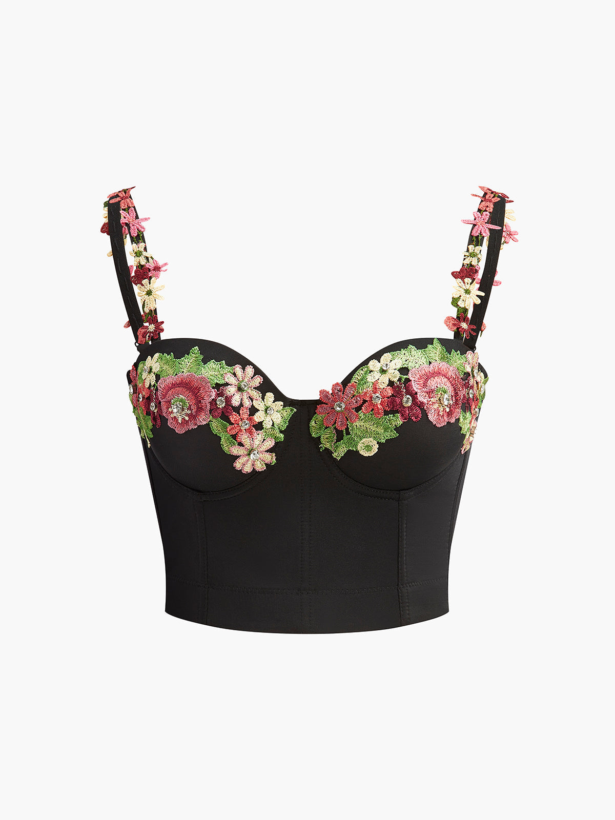 Nadia Women's Floral Corset Top - front view
