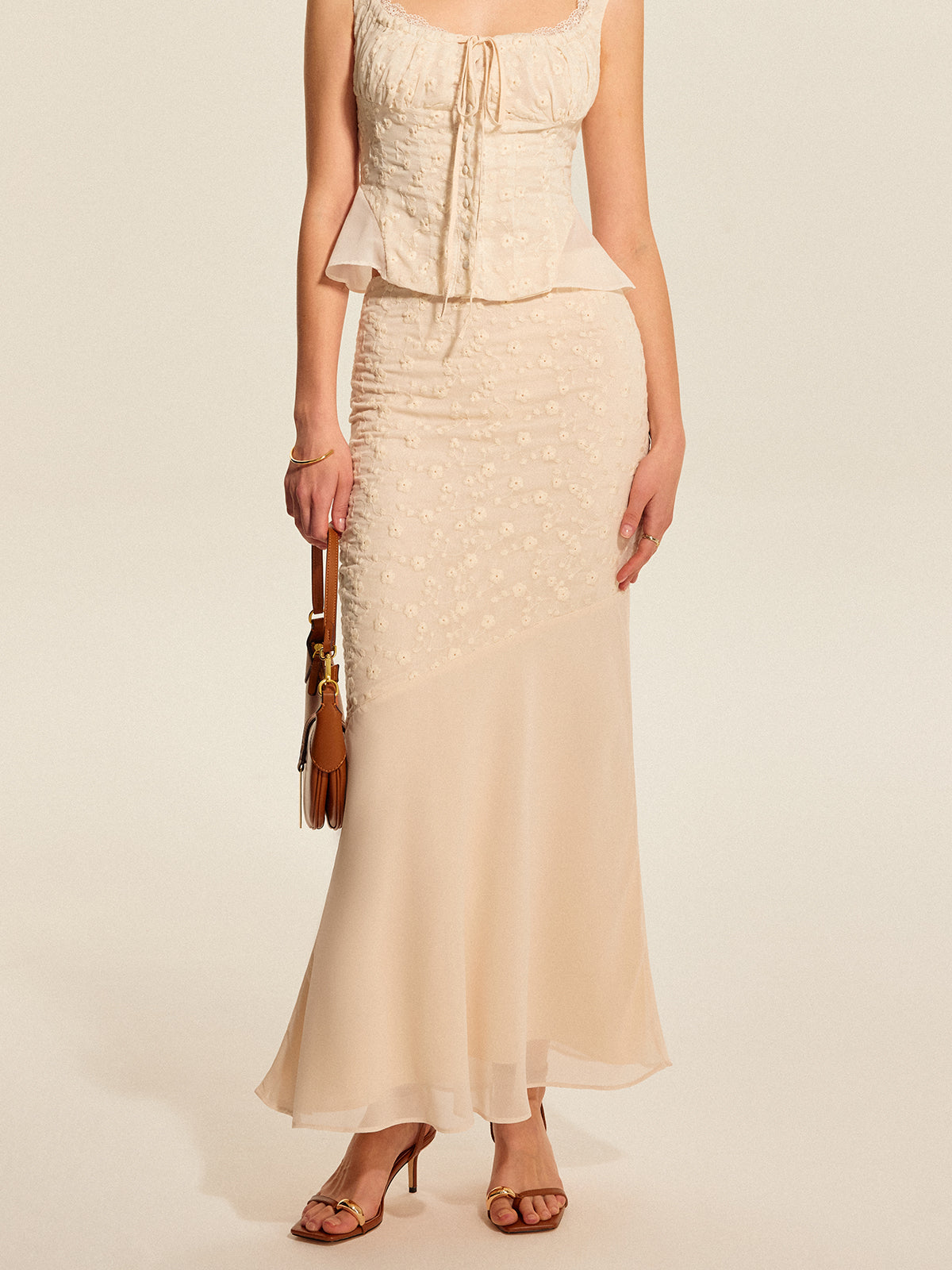 Elise Women's Floral Skirt - styled view