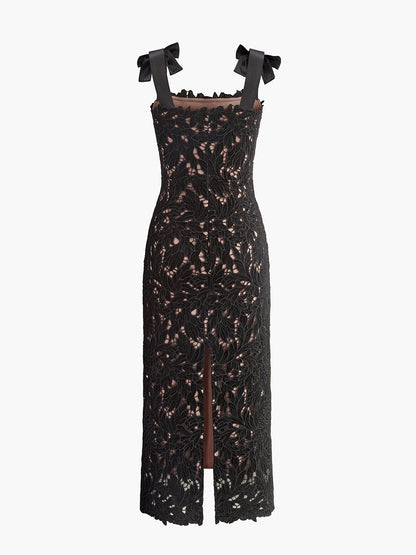 Noor Women's Floral Dress - fabric and finish detail