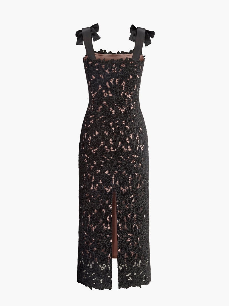 Noor Women's Floral Dress - fabric and finish detail