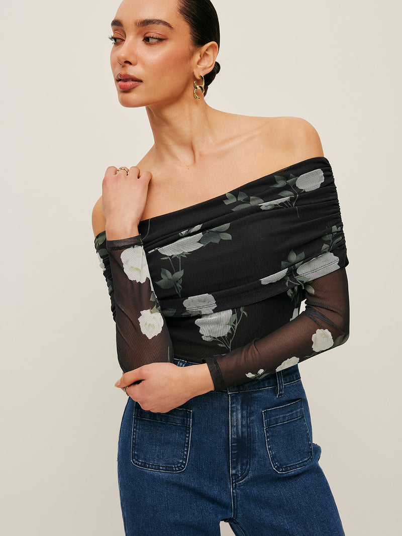 Winona Women's Floral Top - full-length view