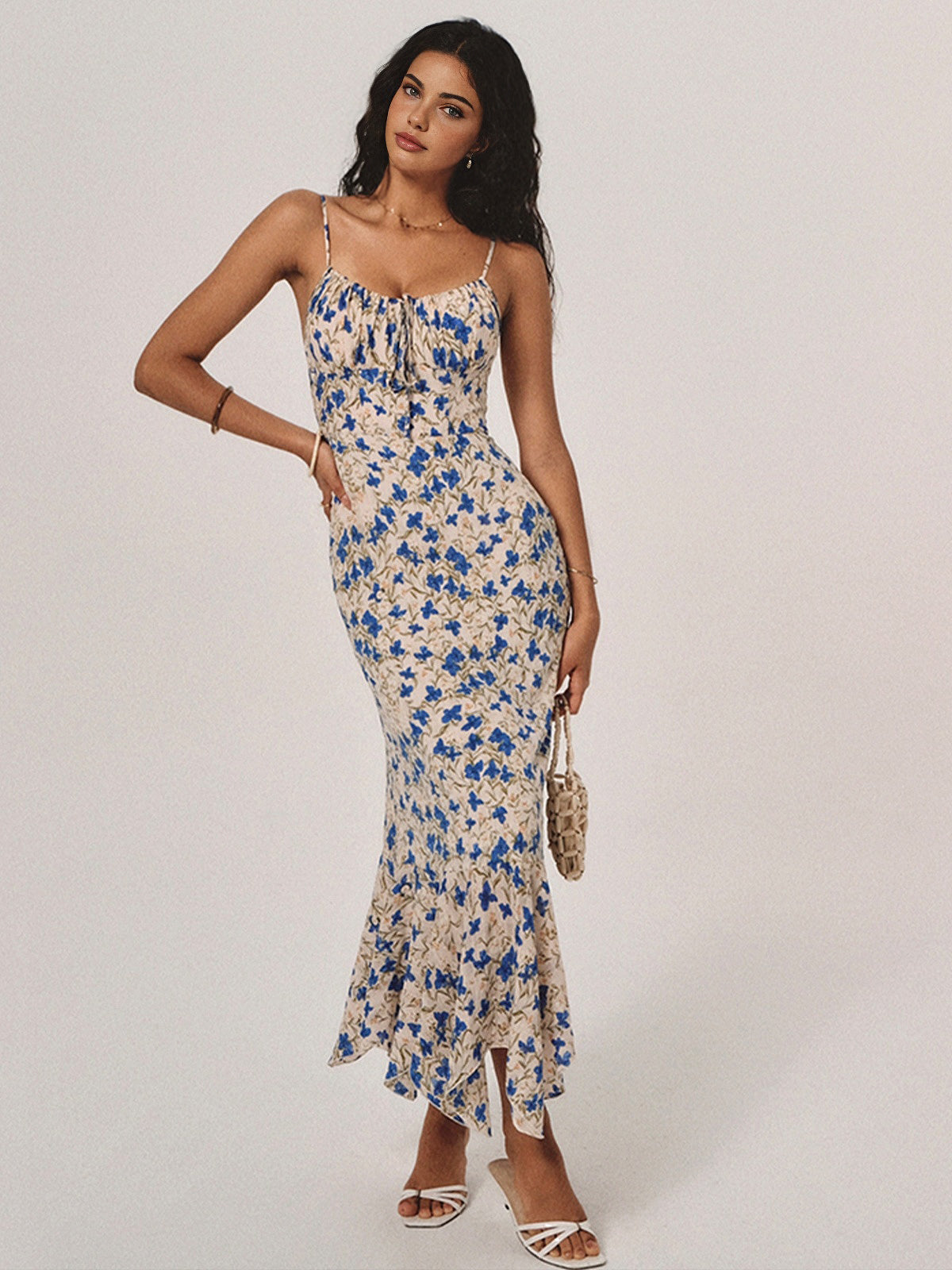 Genevieve Women's Floral Dress - fabric and finish detail