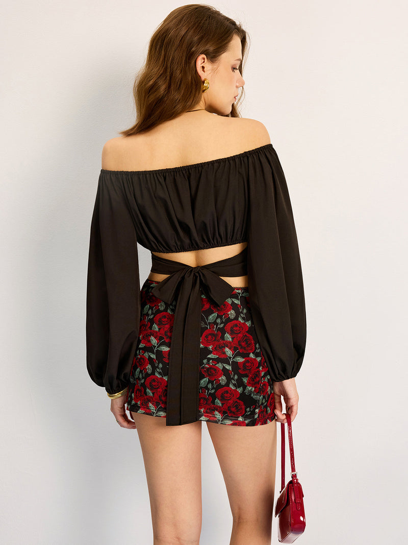 Beatrix Women's Floral Skirt - full-length view