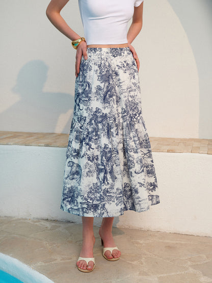 Elise Women's Ruffled Skirt - full-length view