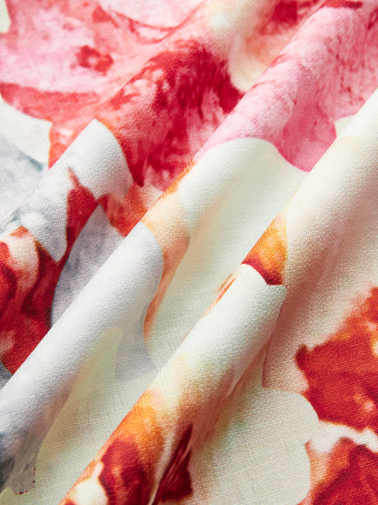 June Women's Floral Shorts - close-up detail