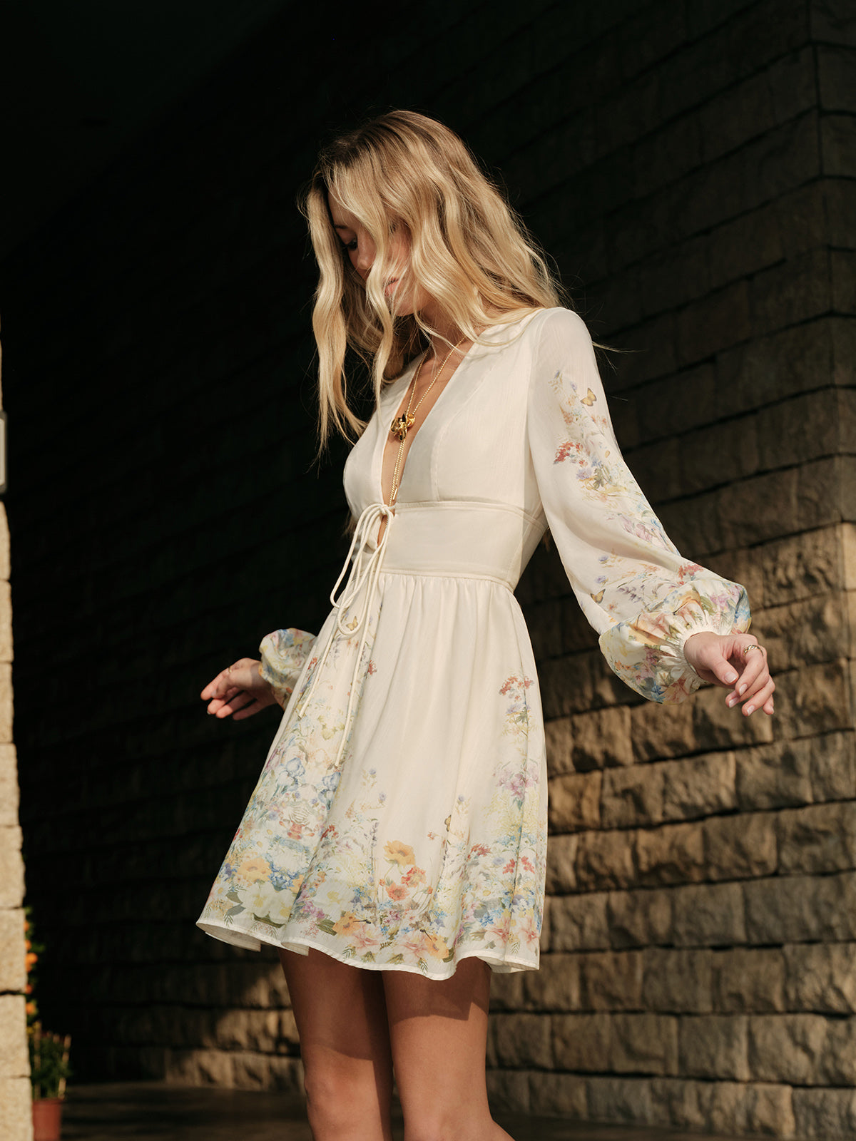 Rosa Women's Floral Dress - close-up detail
