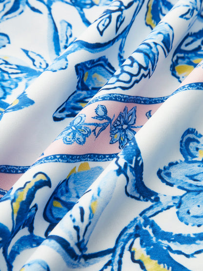 Ines Women's Floral Dress - fabric and finish detail