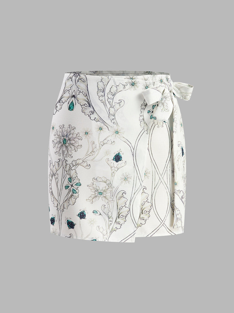 Genevieve Women's Floral Skirt - front view