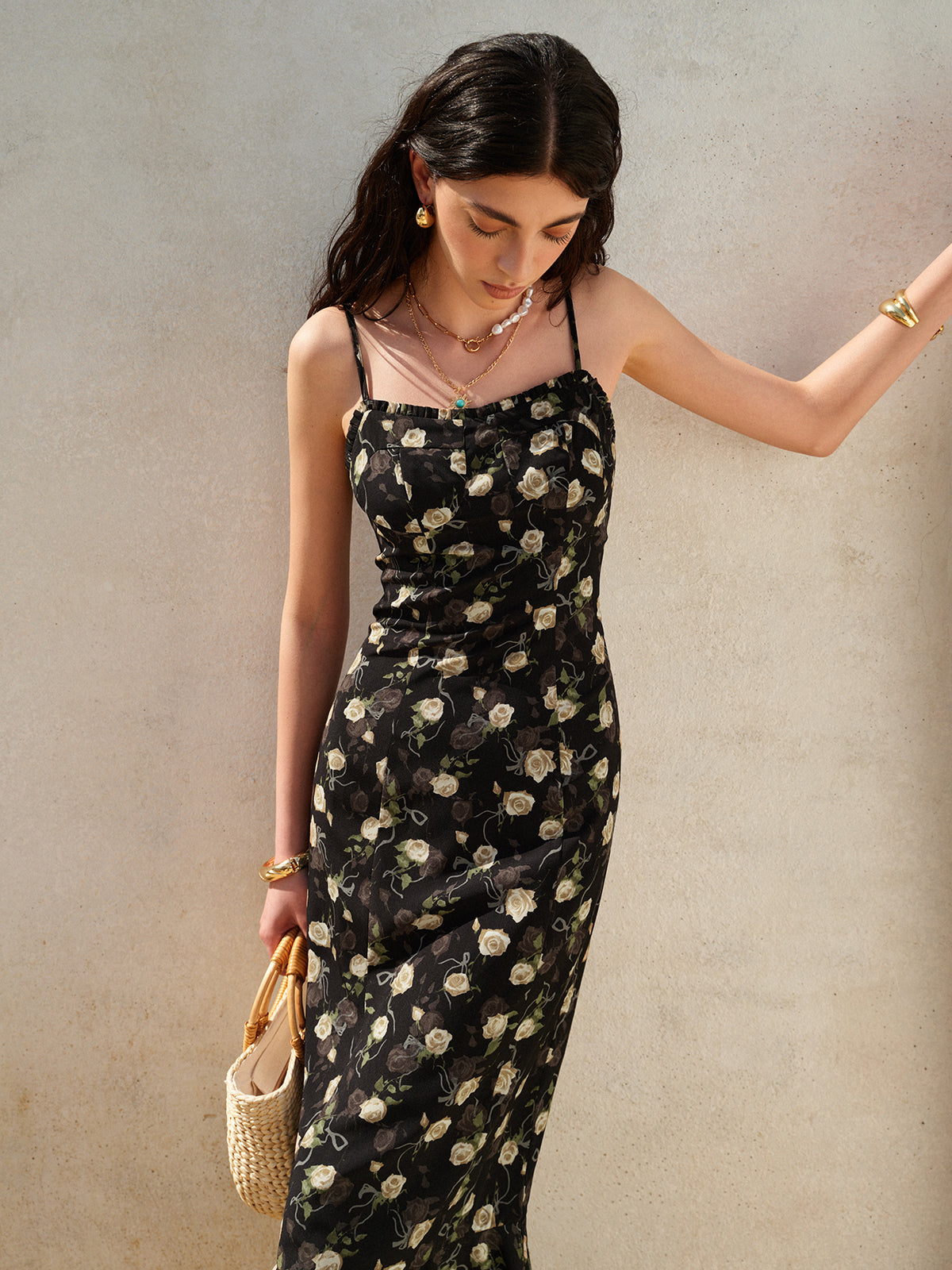 Delphine Women's Floral Dress - full-length view