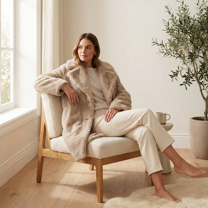 Manteau d'hiver pour femmes Olivia | Douce fausse fourrure, coupe oversize