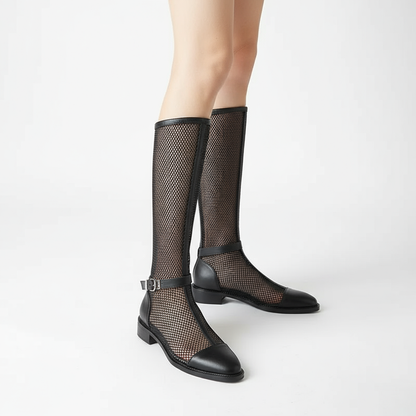 Bottes hautes pour femme Breeze | PU durable, design chic transparent