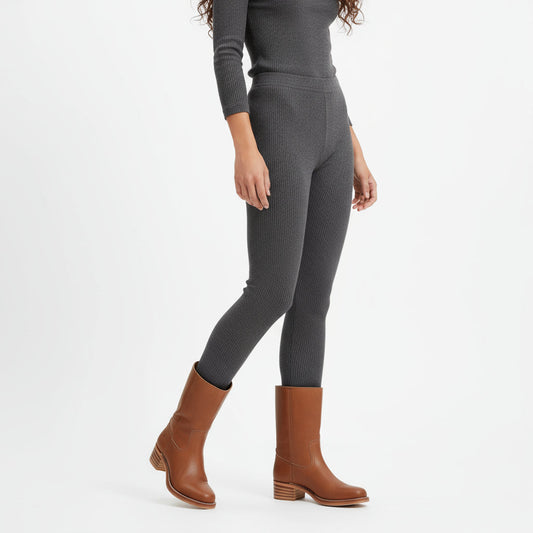 Bottes hautes pour femme Kira | Talon empilé, bout rond classique