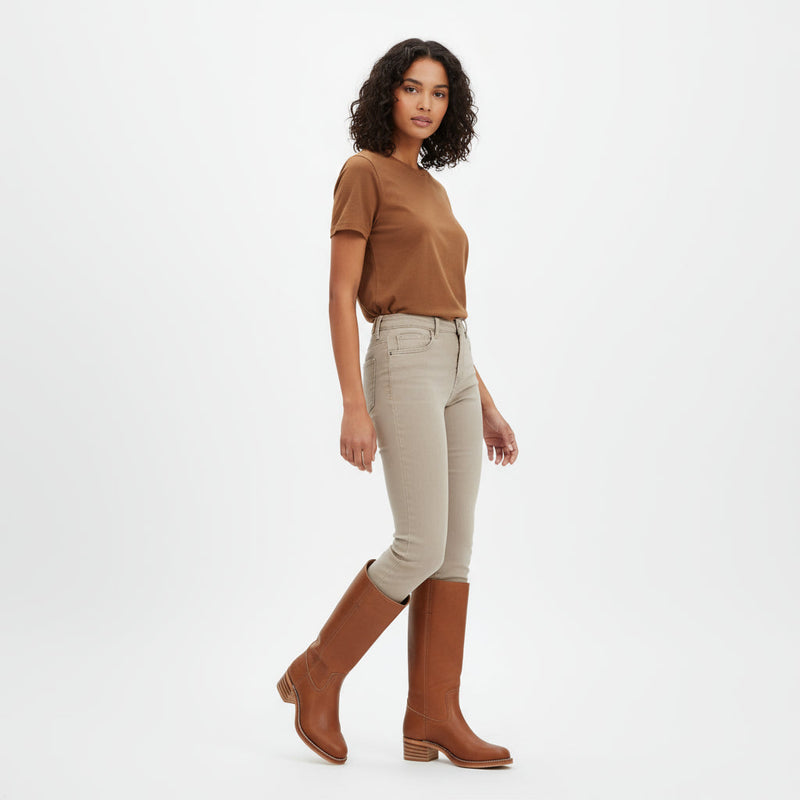 Bottes hautes pour femme Kira | Talon empilé, bout rond classique