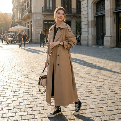 Trench-coat pour femmes Odette | Silhouette oversize, devant croisé