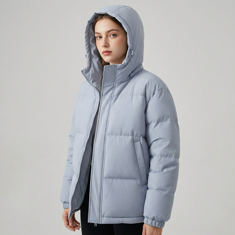 Cleo Women's Black Puffer Jacket | Insulated with Hood, Stylish Winter Jacket