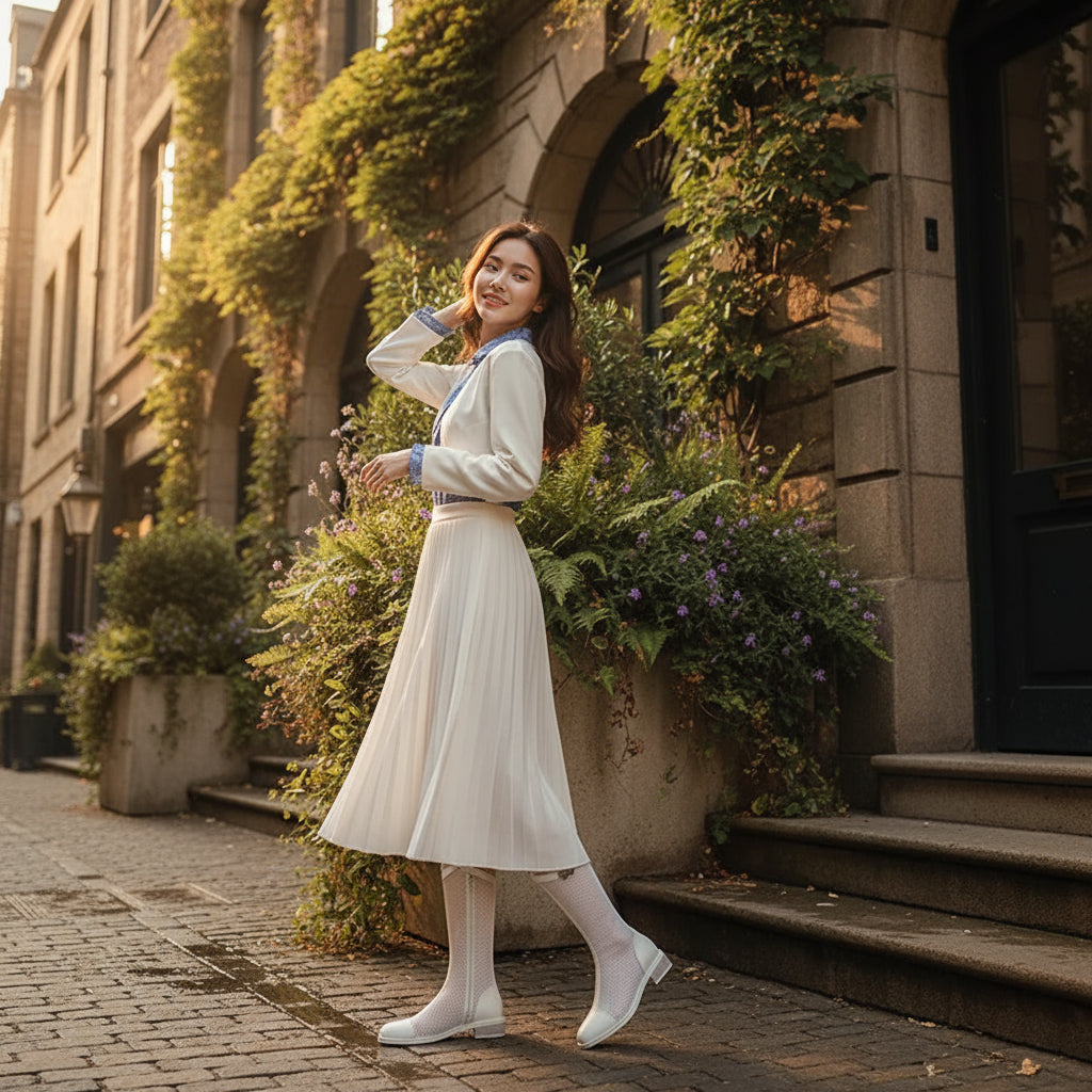 Bottes hautes pour femme Breeze | PU durable, design chic transparent