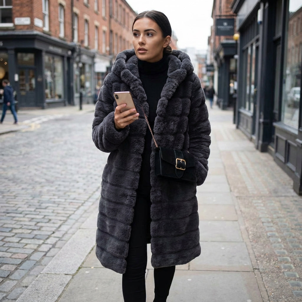 Manteau en fausse fourrure pour femmes Calla | Design élégant à boutons, essentiel d'hiver