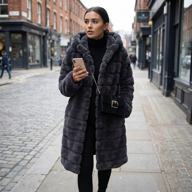 Manteau en fausse fourrure pour femmes Calla | Design élégant à boutons, essentiel d'hiver