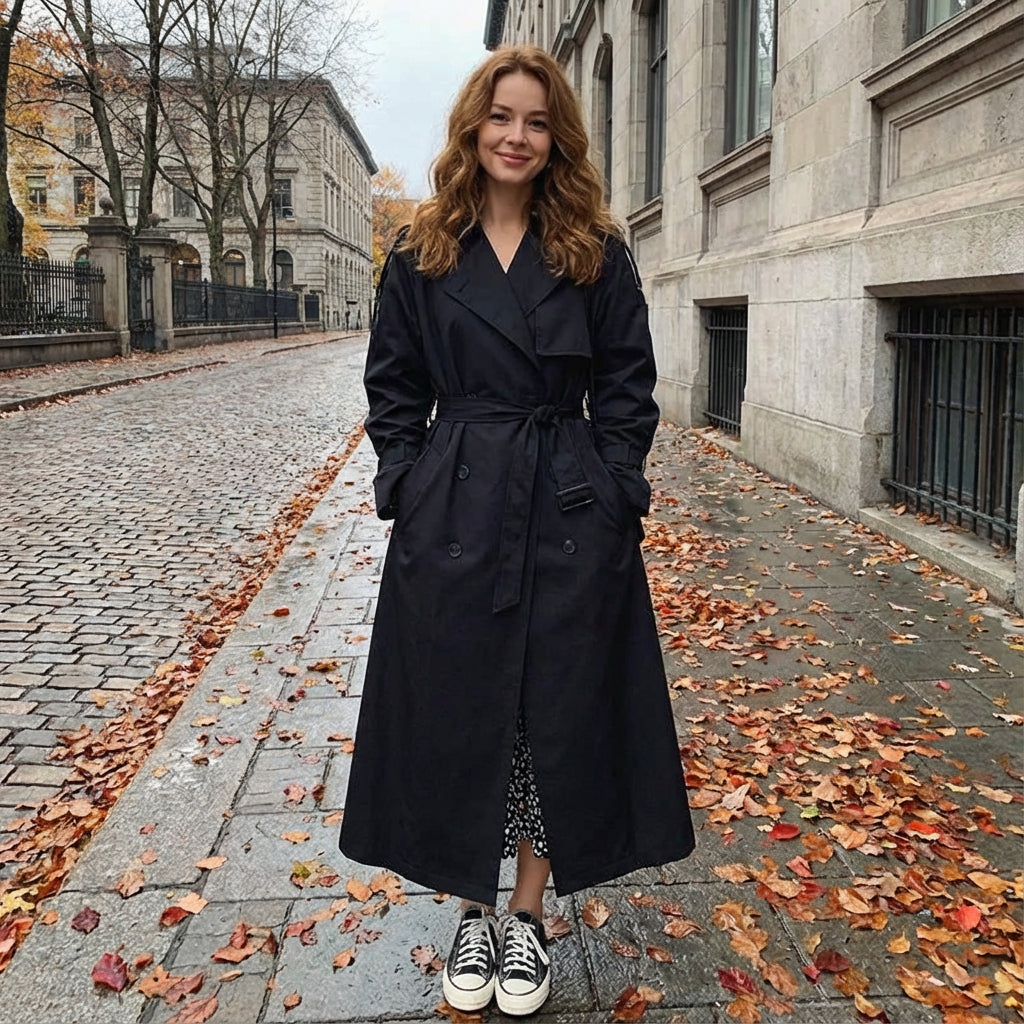 Trench-coat pour femmes Odette | Silhouette oversize, devant croisé