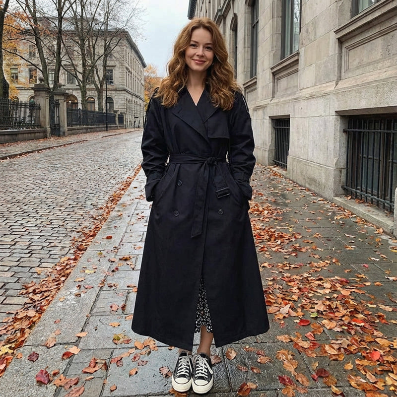 Trench-coat pour femmes Odette | Silhouette oversize, devant croisé