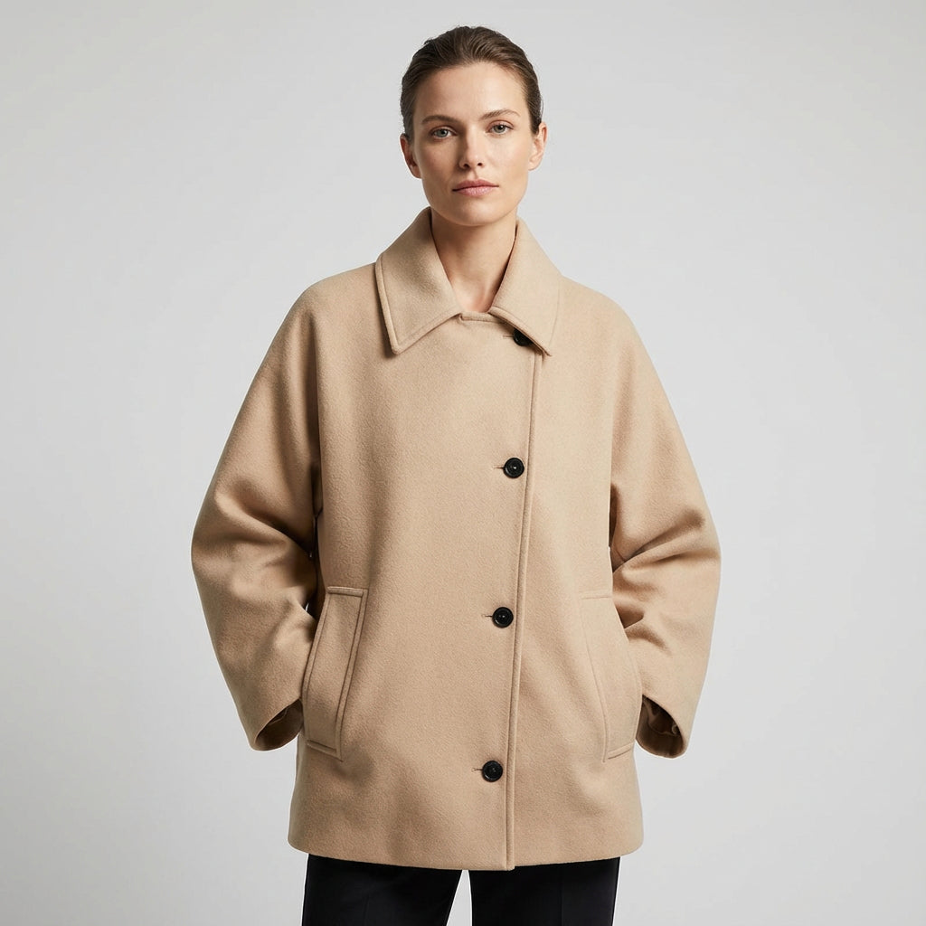 Manteau d'hiver pour femmes Maren | Oversize, boutonnage devant, style chic