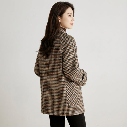 Manteau pour femmes Mia | Carreaux vintage, double boutonnage