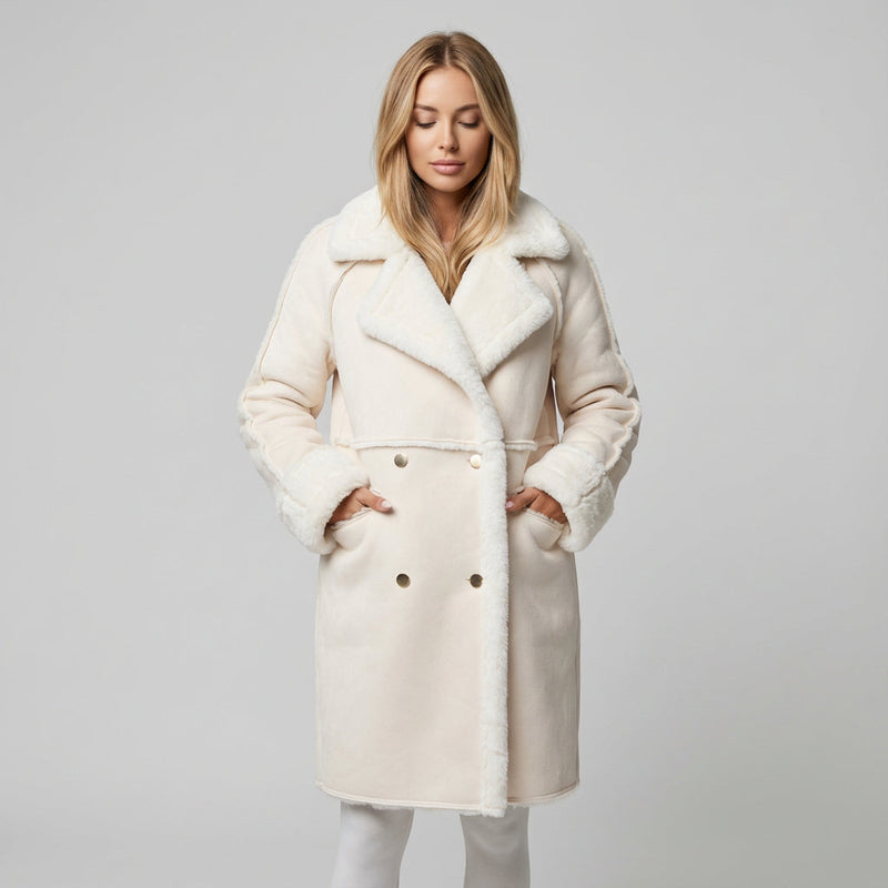 Manteau d'hiver grande taille pour femmes Kaia | Doublure en fausse fourrure pelucheuse, design élégant