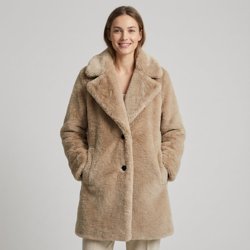 Manteau d'hiver pour femmes Olivia | Douce fausse fourrure, coupe oversize